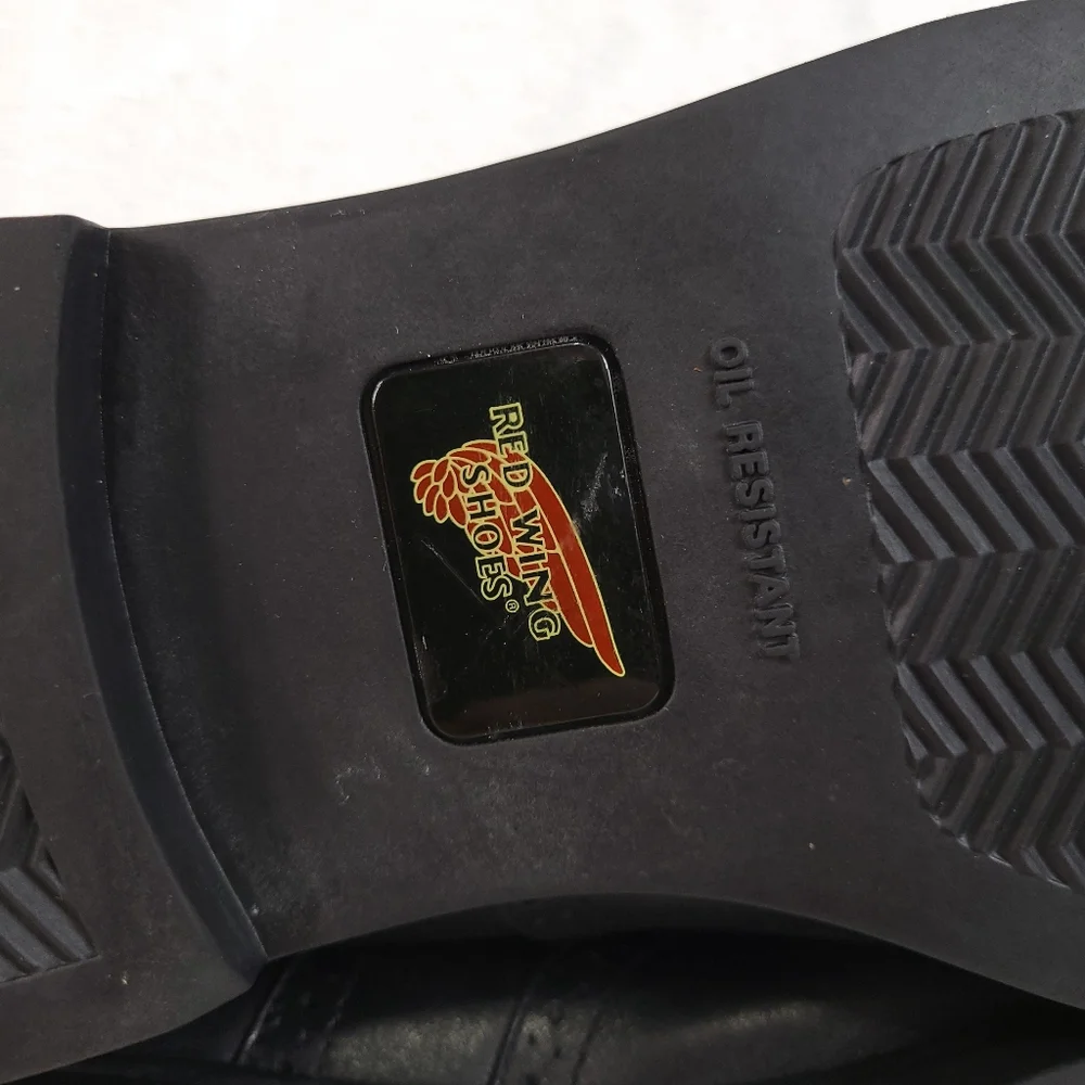 Red Wing 6665 Men's Black Leather Steel Toe Dress Shoes Size 13
